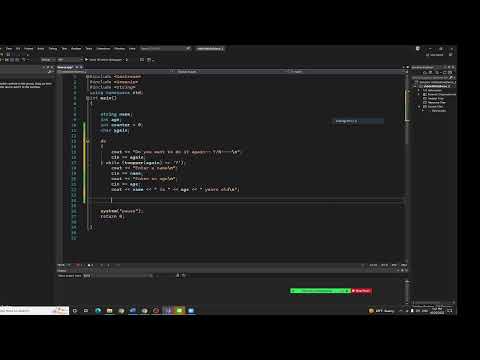 C++ programming, repeatedly read a student's name and age with do while loop until user enter a 'n'