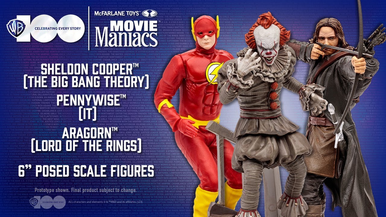 NEW WB100 Movie Maniacs™ Wave 4 Bundle (3) 6" Posed Figures Action Figure Showcase YouTube