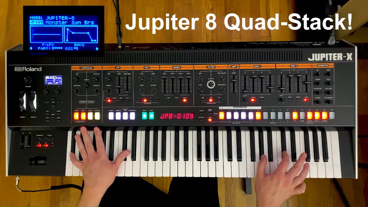 Roland Jupiter X - Jupiter 8 Sounds Demo - YouTube