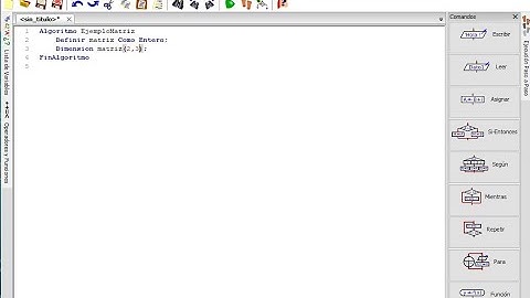 Crear una matriz en Pseint