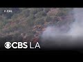 Los Angeles County firefighters battle Max Fire in Stevenson Ranch