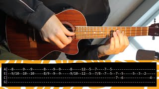 Easy JINGLE BELL ROCK Ukulele Tutorial with Tabs screenshot 1