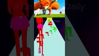 KNUCKLES KICKS GIANT EVIL TAILS INTO SPACE!😱#shorts #youtubeshorts #game