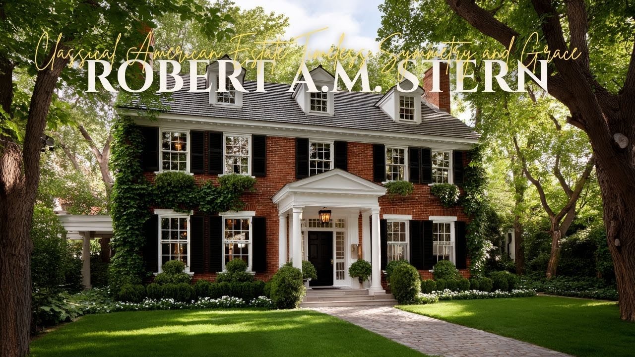 Classical American Estate Inspired by Robert A M  Stern with Timeless Symmetry and Grace