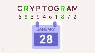 Cryptogram Daily Challenge january 28 2025