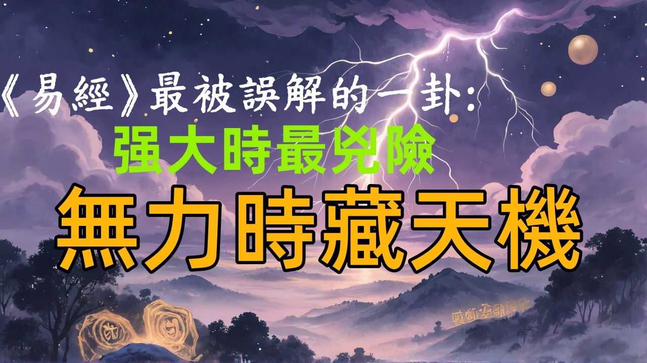 《易經》最被誤解的一卦：强大時最兇險，無力時藏天機  #易經智慧 #大壯卦 #國學經典 #人生低谷 #逆境成長