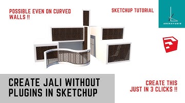 How to make Jali design on Curved Walls in Sketchup (No plugins , Just 3 clicks)