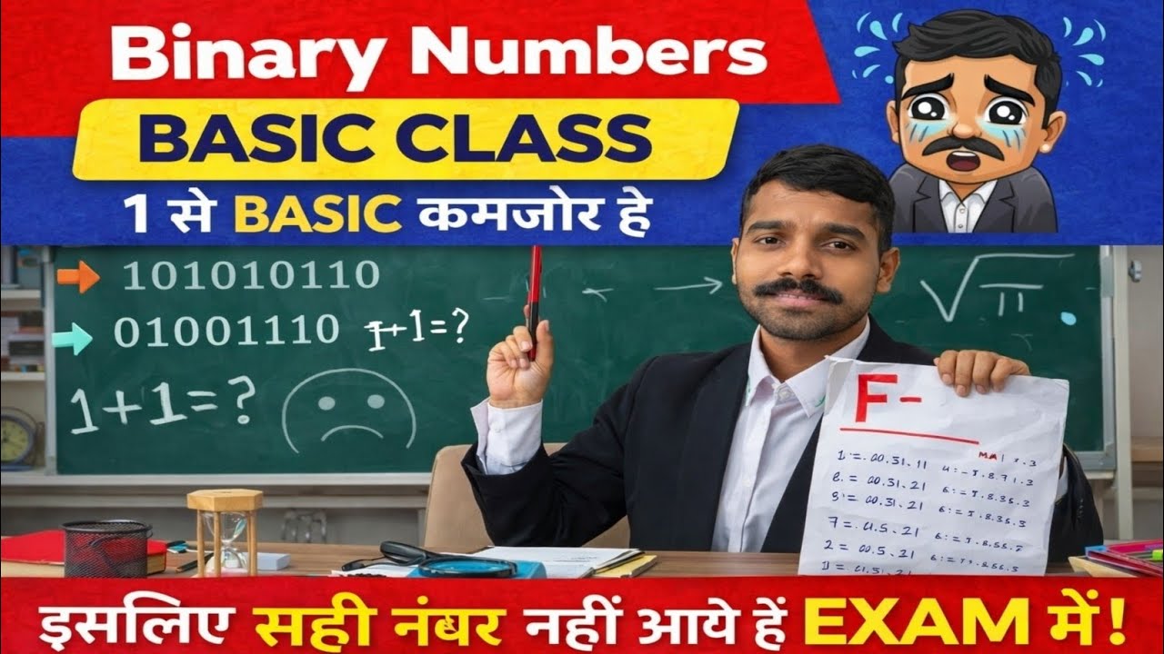 Binary Numbers Basic Class | 1 se hi confusion 😭 | Exam me marks kyun nahi aate? Ankitbymath 