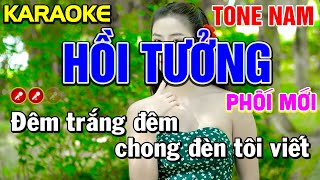 ✔HỒI TƯỞNG Karaoke Nhạc Sống Tone Nam - Tình Trần Organ