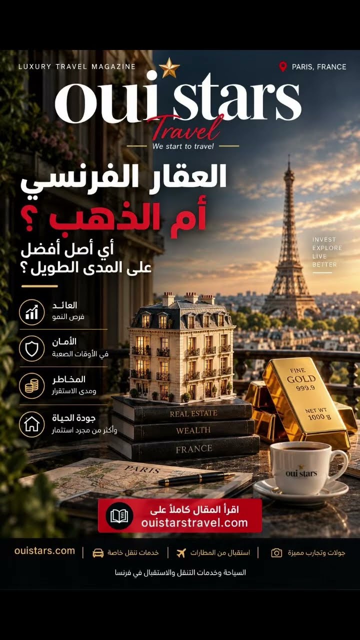 🏠 العقار في فرنسا أم الذهب؟ أين تضع أموالك على المدى الطويل؟ 🇫🇷🥇