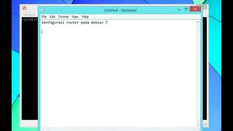 Konfigurasi router di DEBIAN 7