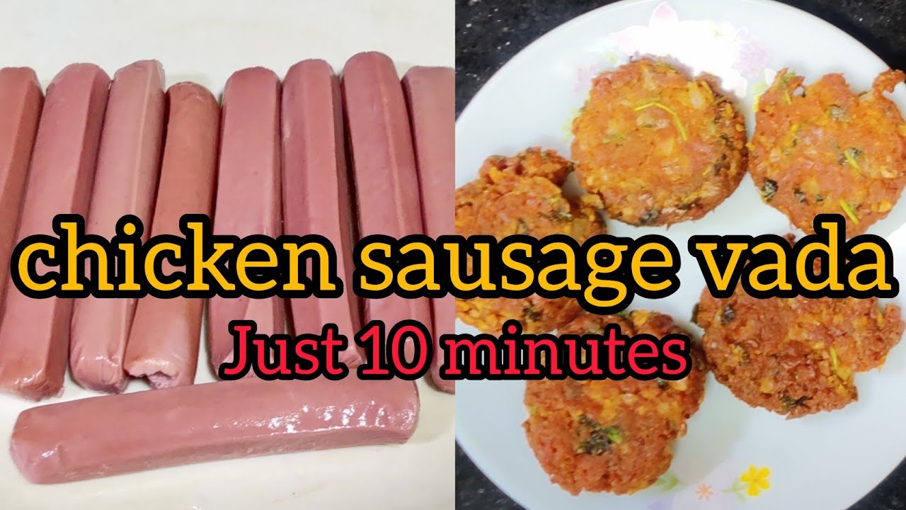 just 10 minutes Chicken Sausage Vada Recipe in Tamil how to make