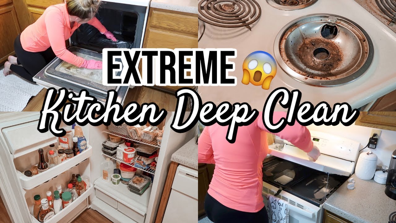 KITCHEN CLEAN WITH ME \\ DEEP CLEANING KITCHEN \\ EXTREME CLEANING ...