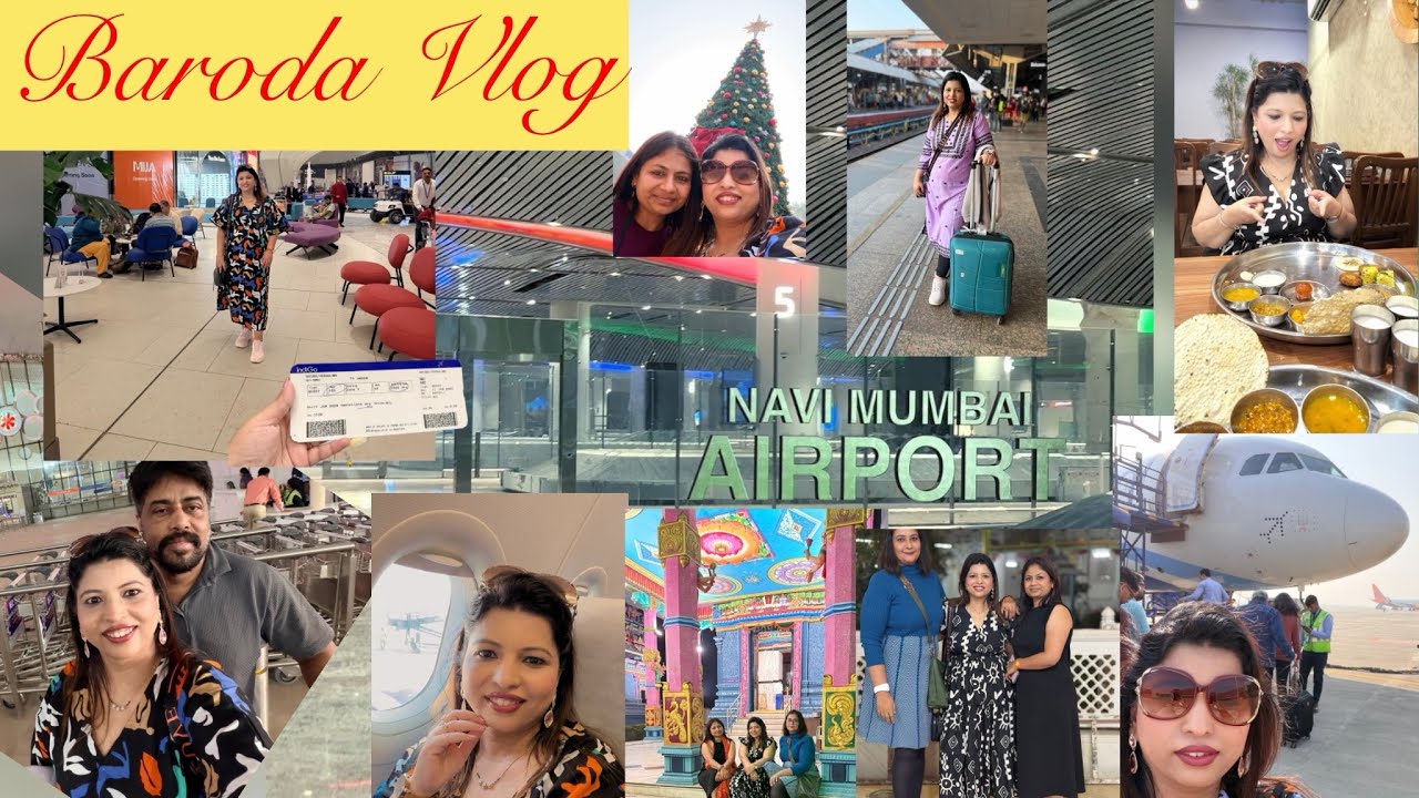 Part 1 🛫 Navi Mumbai Airport First Experience | Baroda Vlog | Travel Diary