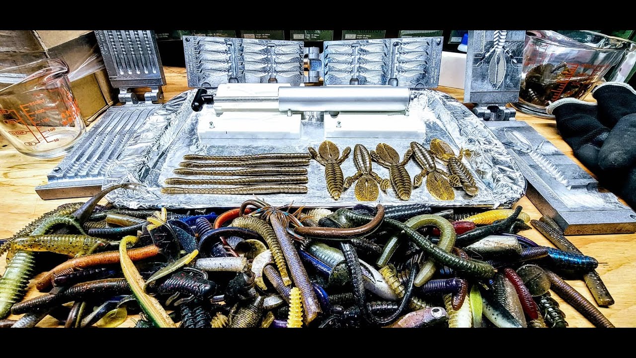 Melting Down My Old Torn Soft Plastics to Make New Baits