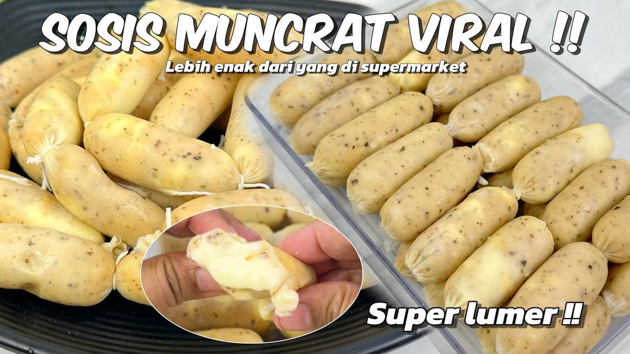 RESEP SOSIS MUNCRAT VIRAL !! KENYAL LUMER ENAK BANGET !! Lebih enak sosis ini daripada yang dijual 🤤