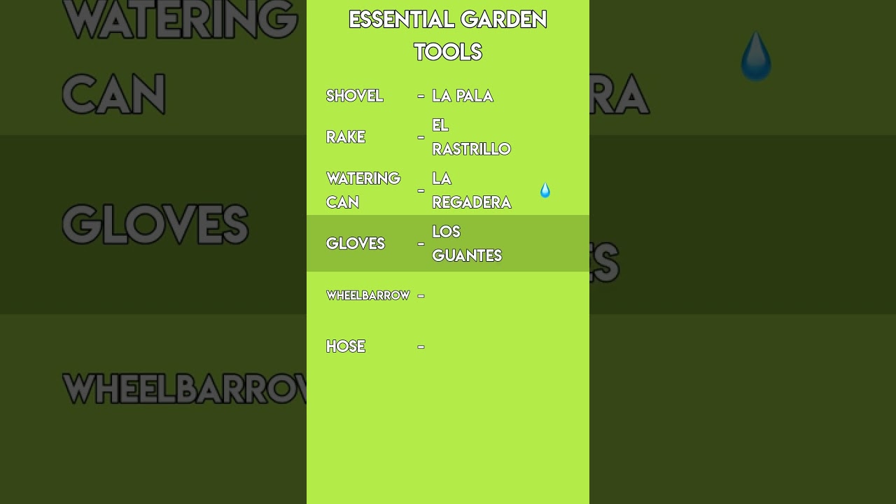 Spanish for Gardeners 🌱 | Essential Garden Tool Vocabulary in Spanish
