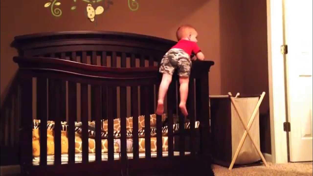Baby getting out of the crib YouTube