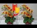 DIY Cara Membuat Bunga Anggrek Kuning dari Plastik Kresek | Kerajinan Bunga Plastik