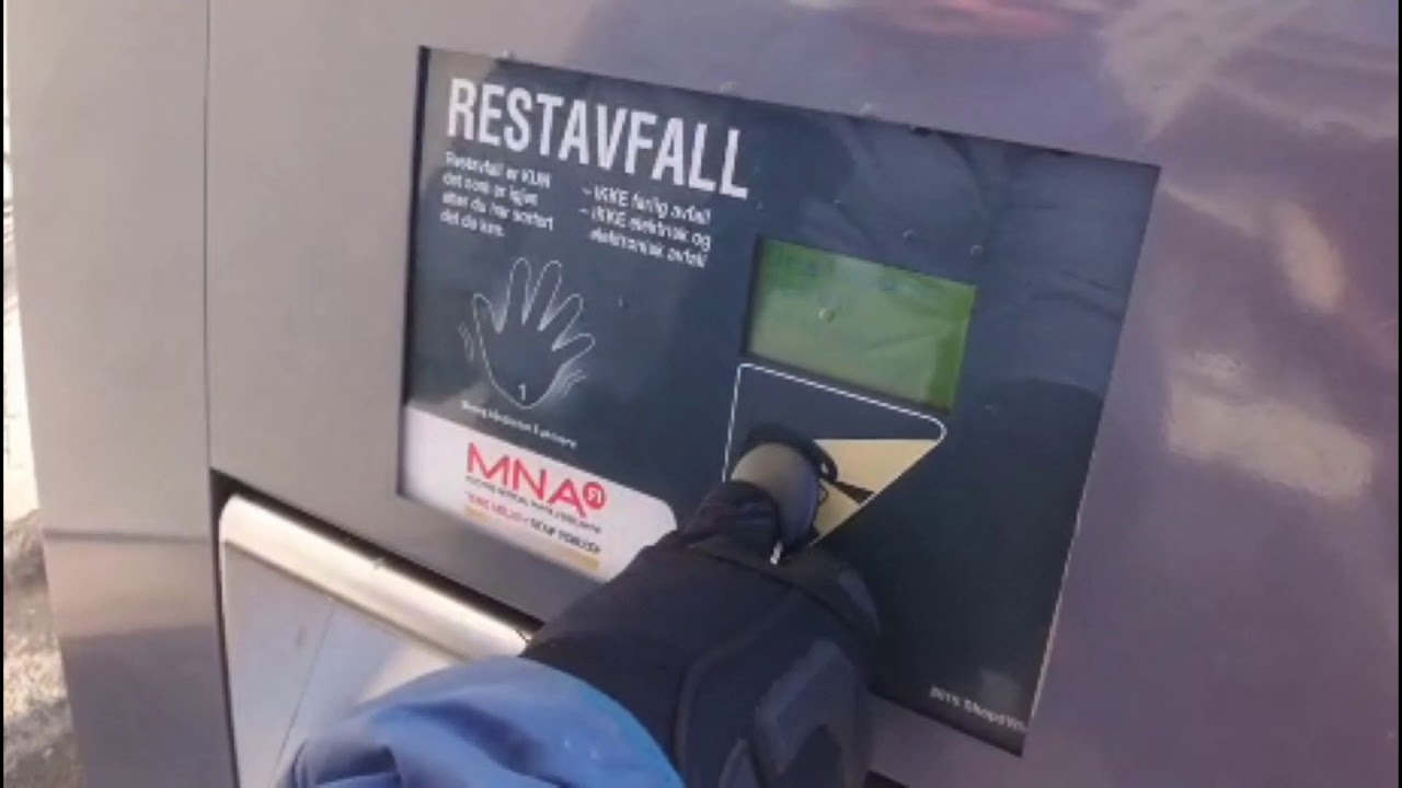 Nedgravd avfallsbeholder - åpne uten å ta i skjermen