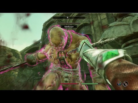 Destroying the Gatekeeper with a Dagger [Oblivion Remastered]