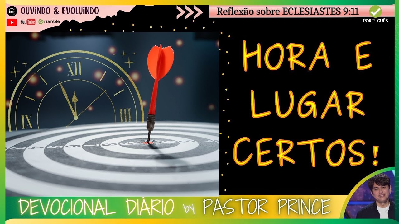ACASO OU DEUS? VOCÊ, NO LUGAR CERTO E NA HORA CERTA! | Pastor Joseph ...