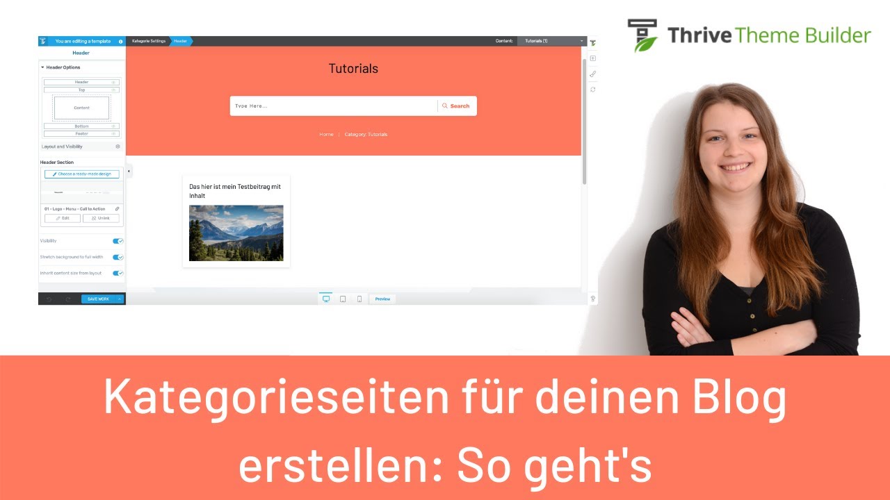 WordPress Kategorieseite gestalten mit dem Thrive Theme Builder: So geht's