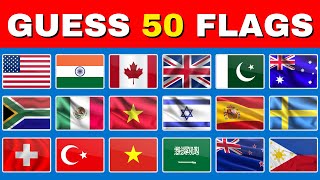 Guess the Flag Quiz | Can You Guess the 50 Flags? Easy, Medium, Hard