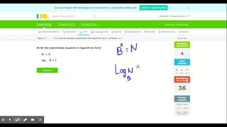 IXL - Convert between exponential and logarithmic form: all bases (Algebra 2 practice)