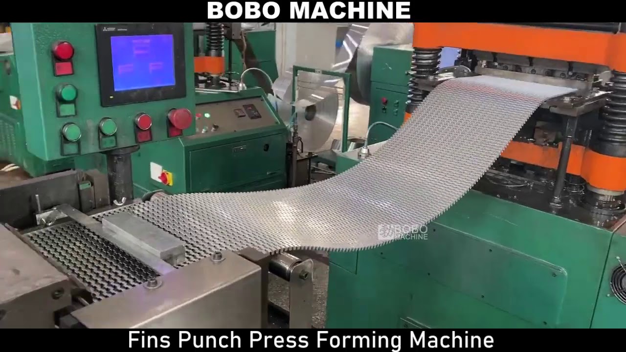 COPPER THIN SHEET METAL CORRUGATED OFFSET WAVING FOLDING FINS PLATE PUNCH PRESS MACHINE for RADIATOR