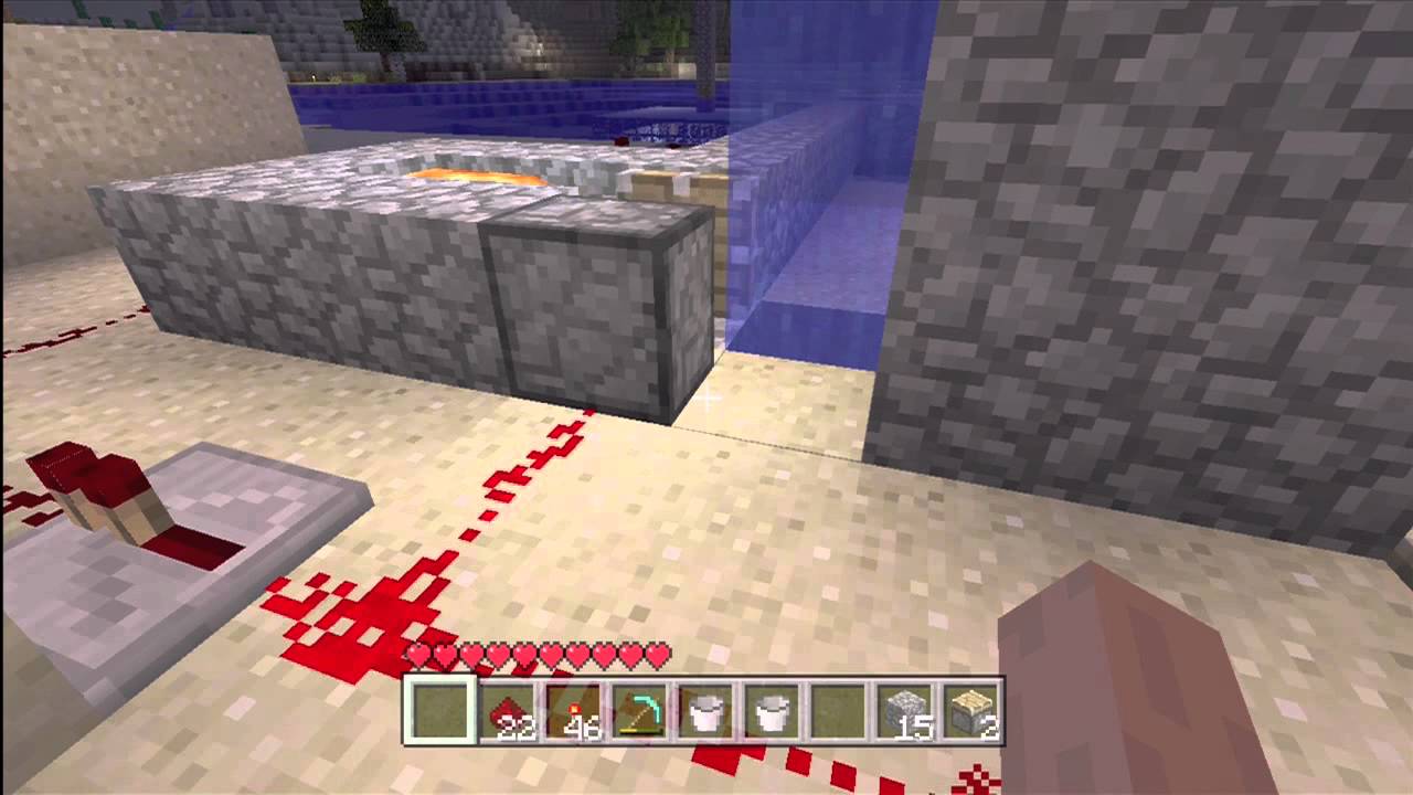 Minecraft Xbox360 PISTON DRAWBRIDGE FROM TUTORIAL HOW TO MAKE IT (PART ...