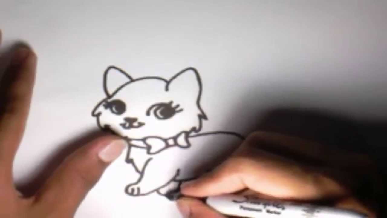 Como Dibujar Una Gatita L How To Draw A Kitten Youtube