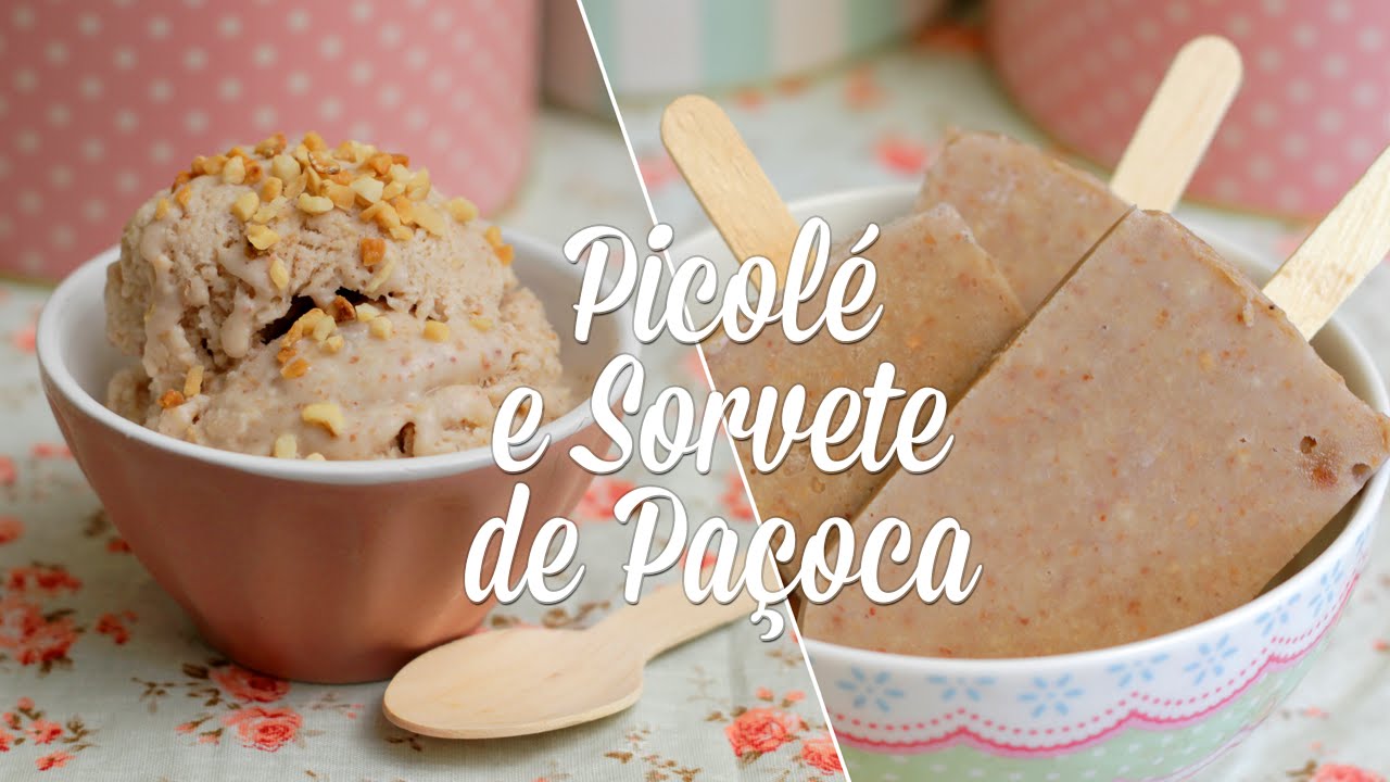 Picolé e Sorvete de Paçoca (Vegan)
