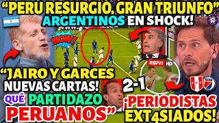 "RESURRECCIÓN INCA" PERIODISTAS ARGENTINOS MARAVILLADOS CON PERÚ 2-1 HAITI! "HEROICO" EMOCIONANTE!