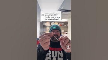 Can you show us the giant needle used to close the mouth 👄 #gdubya #autopsytech