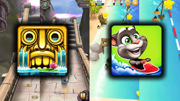 Temple Run 2 Enchanted Palace Vs Talking Tom Jetski - Endless Run  Gameplay Android iOS