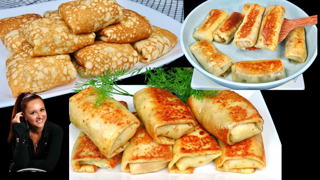 3 рецепта🥟Если не знаете, какие блины приготовить на Масленицу - это видео для Вас обед ужин завтрак