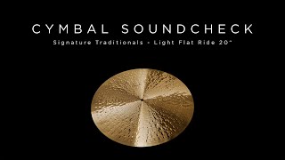 PAISTE CYMBAL SOUNDCHECK - Signature Traditionals Light Flat Ride 20"