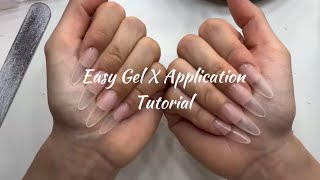 Easiest Gel X Application Ever ✨ (prep, shaping, and application)