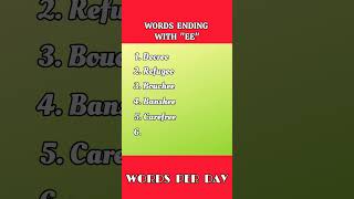 Words ending with "EE" #englishlearners #englishlearning #youtubeshorts Content