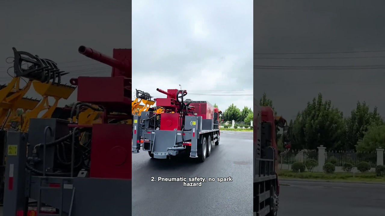 Car mounted pneumatic drilling machine, capable of drilling up to 300 meters with strong power