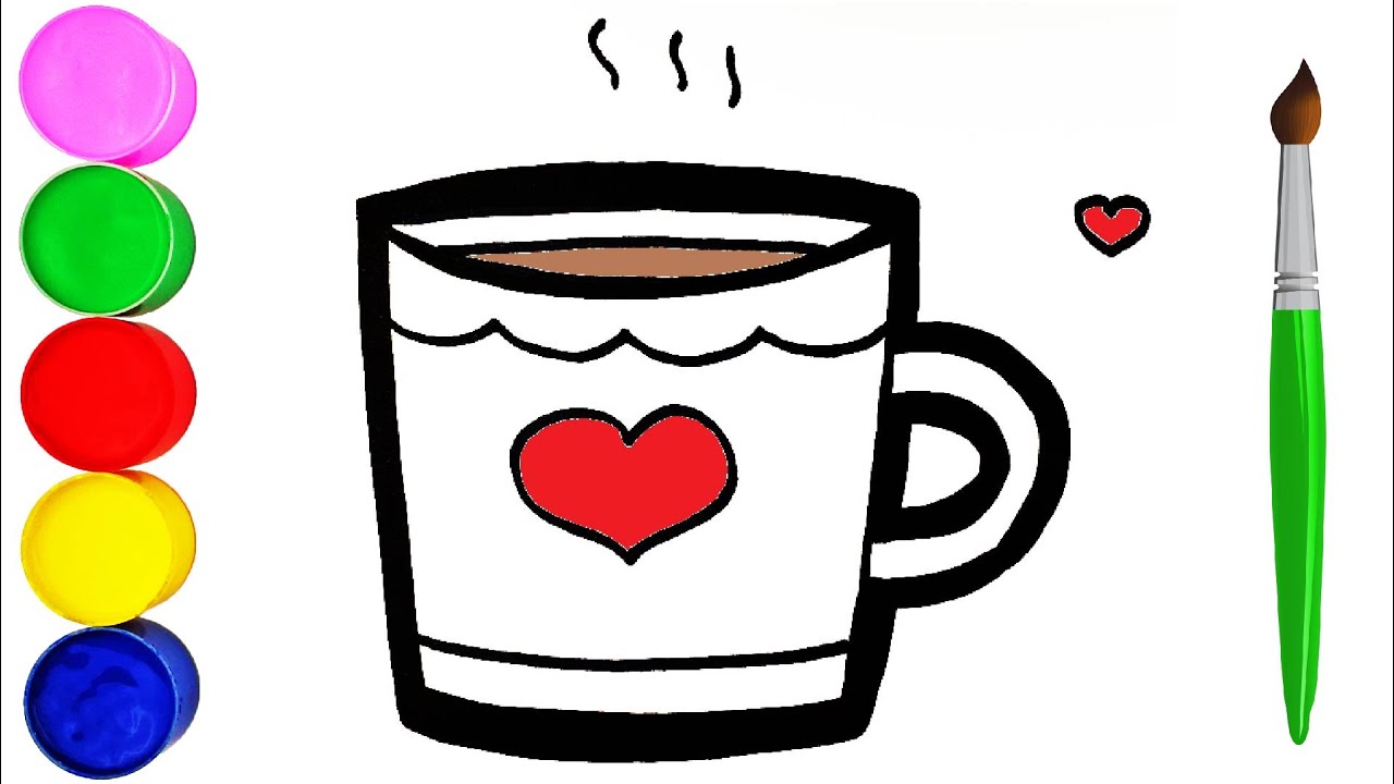 Tasse Zeichnen für Anfänger Malen für Kinder - YouTube