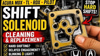 HOW TO REPLACE OR CLEAN ACURA MDX TL RDX  PILOT  TRANSMISSION SHIFT SOLENOID TUTORIAL
