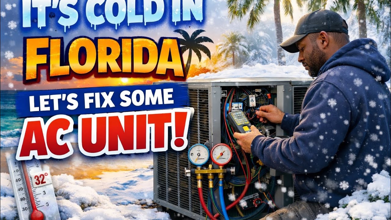 Cold day to fix ac units