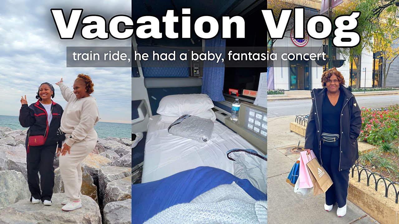 Видеоблог о путешествиях: поезд Amtrak, тур Roomette, концерт Fantasia и рождение ребёнка