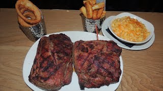 72oz Steak Man vs Food Challenge w/ EPIC BEER CHUG!!