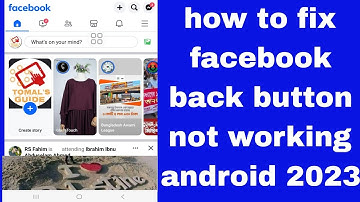 how to fix facebook back button not working android | back button not working on facebook 2023