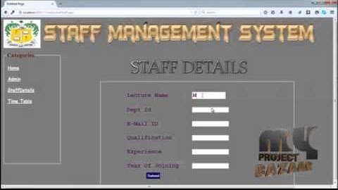 Final Year Projects 2015 | Online Based Staff Management System