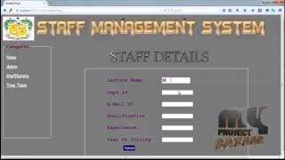 Final Year Projects 2015 | Online Based Staff Management System