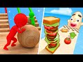 Snow Race 3D 🆚 Sandwich Runner🌻🧿🌺New Levels Walkthrough Gameplay AD190